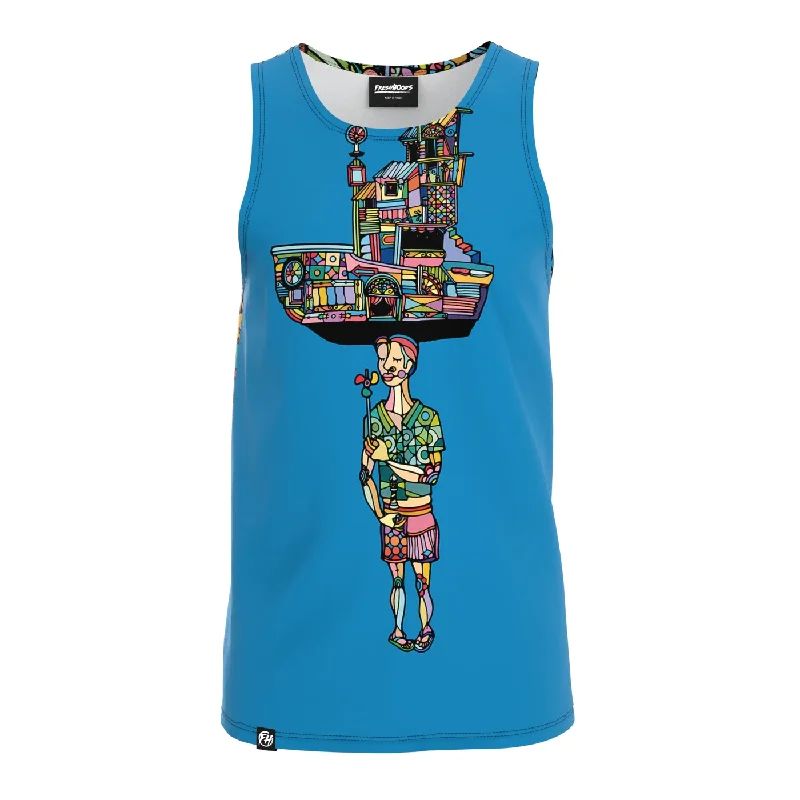 Olindo Blue Tank Top