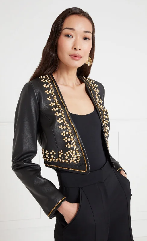 Salerno Cropped Jacket - Black